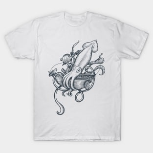 Kraken and Ship T-Shirt